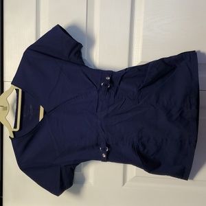 Cherokee Women's Junior Fit Mock Wrap scrub Top